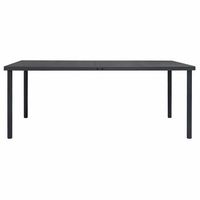 mesa de comedor de jardin  mesa de exterior acero gris antracita 190x90x74 cm
