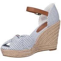 tommy hilfiger sandalias fw0fw07160 seersucker high wedge para mujer