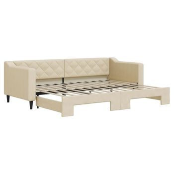 Sofá Cama | Cama Para Adulto | Sofá Convertible Nido Tela Crema 80x200 Cm