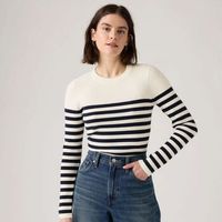levis jersey a0719 0036 - adrienne stripe-egret para mujer
