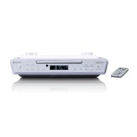 radio lenco kcr-150 montada en pared digital fm lcd blanco