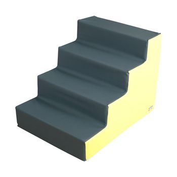 Figura Escalera Mediana 80x60x60cm - Amarillo/gris, 80x60x60 Cm