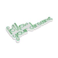 iluminacion led decorativa de plastico follow your dreams verde 60x32x2 cm