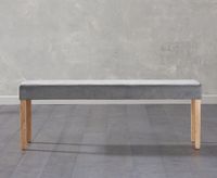 mia large plush grey bench