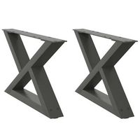 patas de mesarpierna de mesa centro 2 uds acero antracita 60x30-313 cm