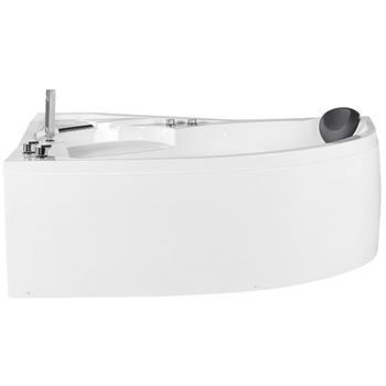 Bañera De Hidromasaje Esquinera De Acrílico Blanco Con Luces Led Derecha Neiva