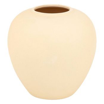 Jarrón Bola Rily Cerámica Beige H22cm