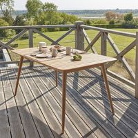 mesa de jardin extensible de madera teca maciza 46 pers