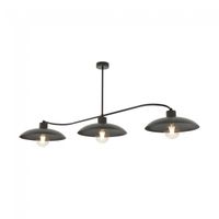 plafon de techo ribas negro 3 luces