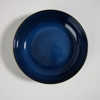 plato hondo de ceramica azul d 22 cm