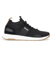 boss para hombre 50498245 zapatillas tipo calcetin gris oscuro 46 tela plano cordones casual
