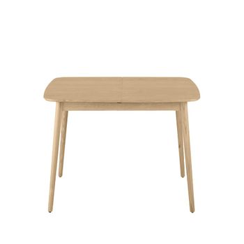 Mesa de comedor extensible de roble y fresno de 120 a 135 cm