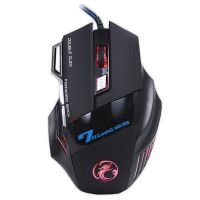 klack x7 raton gaming led ergonomico con 7 botones 5500 dpi negro