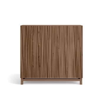 Zapatero melamina nogal puertas impresas vallado nogal 90x90x27cm