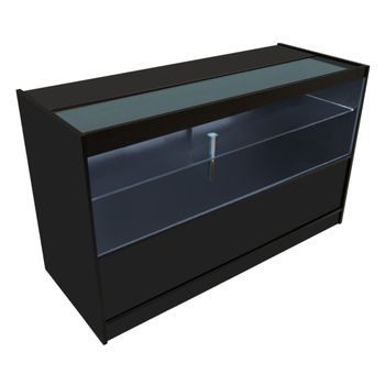 Mostrador Comercial Con Luz Led C1500 150x60x90cm – Negro