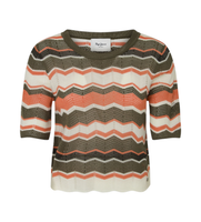 pepe jeans para mujer pl702205 jersey hollis verde l casual multicolor acrilico