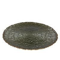 fuente verde con borde dorado 33 cm