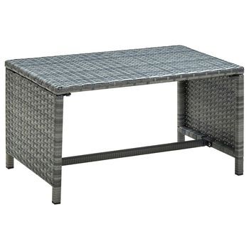 Mesa De Centro De Ratán Sintético Gris Antracita 70x40x38 Cm Vidaxl