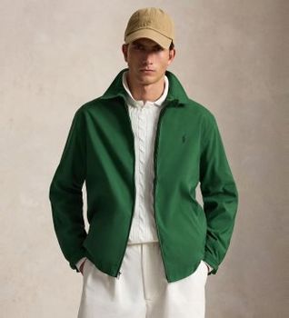Polo Ralph Lauren para hombre. 710940744501 Chaqueta de sarga con doble fuelle verde (M), Casual, Poliéster