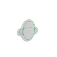 iluminacion led decorativa de plastico saturn verde 46x30x2 cm