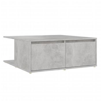 Mesa De Centro Madera Contrachapada Gris Hormigón 80x80x31 Cm Vidaxl