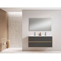 mueble mydesign 120 cm 2s estructura roble moderno frontal antracita mate pack mueble  lavabo