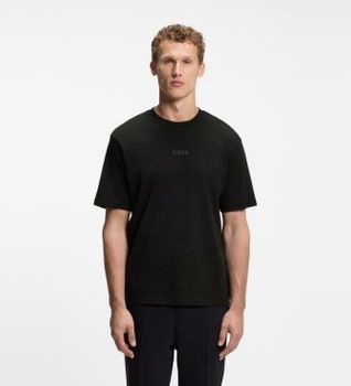 BOSS para hombre. 50519368 Camiseta casual negro (L), Algodón, Manga corta