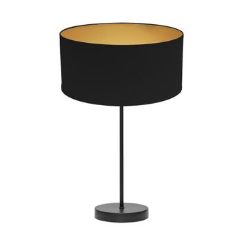 Sobremesa alto anuska 1xe27 negro/negro-oro 62x30x30 cm