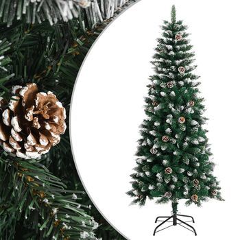 Árbol De Navidad | Decoraciones De Navidad Artificial Con Soporte Pvc Verde 150 Cm Cfw668271