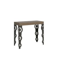 mesa consola extensible karamay premium gris paloma 90x40300 cm