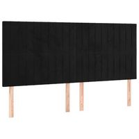 cabecero cama mueble de dormitorio con luces led terciopelo 200 x 5 x 118128 cm negro m020002729