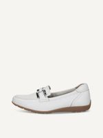 caprice moccasin white made of leather without heel size 40