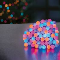 300 led frosted berry lights - rainbow 75m