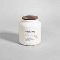 bote de porcelana beige grande