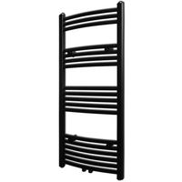 radiador toallero de bano curvo negro 500 x 1160 mm cfw89791