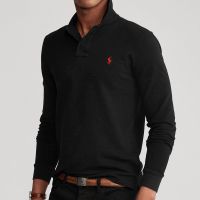 polo ralph lauren mesh long sleeve polo shirt - l