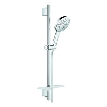 Conjunto De Ducha Con Barra Grohe Rainshower Smartactive 130 3 Chorros, Chrome, 26546000