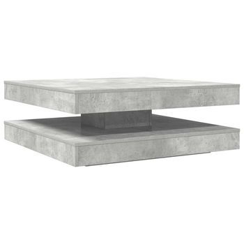 Mesa De Centro Giratoria 360 Grados Gris Hormigón 90x90x34,5 Cm Vidaxl