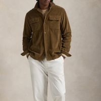 polo ralph lauren classic-fit cotton-corduroy shirt - s