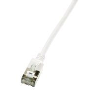 cable lan logilink cq9011s 03 m cat6a uftp slim 10gbps conectores rj-45 blanco