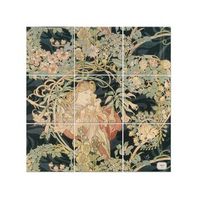 legendarte - panel decorativo multiple femme a la marguerite - alphonse mucha cm 150x150 9 paneles