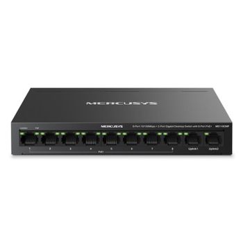 Switch Mercusys MS110CMP 10 puertos Fast Ethernet PoE+ montaje pared