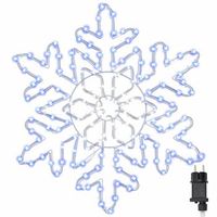 copos de nieve navidenos 156 led azul 555 x 555 x 075 cm pvc vidaxl