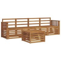 juegos de sofas 5 piezas  mueble de jardin natural madera de acacia solida