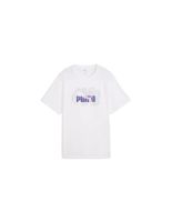 camiseta puma graphics stacked no 1 logo relaxed mujer blanco