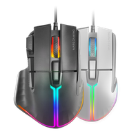 mars gaming mm-xt raton gaming rgb ergonomico con reposa pulgar raton optico 12800dpi 9 botones configurables switches huano software de control raton rgb negro o blanco