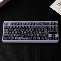 teclas pbt con estampado lateral teclas retroiluminadas teclas topograficas de tinte sub perfil de cereza para teclado mecanico mx switch gamer