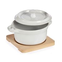 cazuela en ceramica blanco