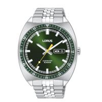 lorus reloj hombre caja de acero pulsera acero de color plata resistente al agua 10 atm rl443bx9