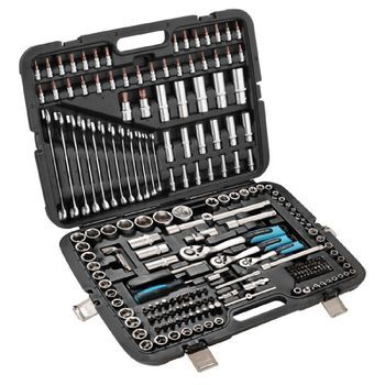 Maletín Portaherramientas De 216 Piezas Toolbox Krk 6200. 3 Carracas De 72 Dientes, Vasos Cr-v, Puntas S2 Cecotec